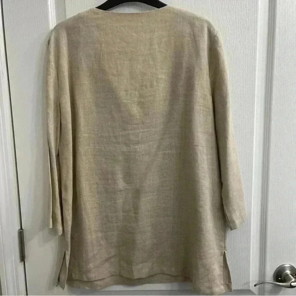 Michael Kors V-neck 3/4 Length Sleeve Blouse - Picture 5 of 10